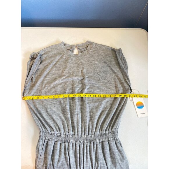 NWT Vuori Large Lux Crew Jumpsuit Short Sleeve Pockets Mallorca Gray MSRP$138 - Picture 15 of 16